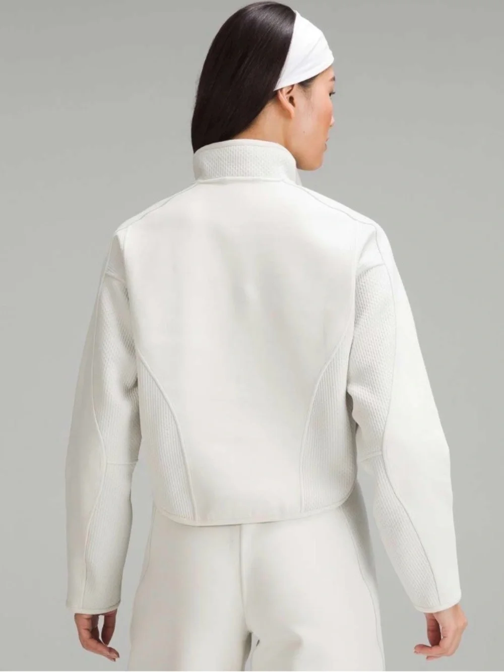 Lululemon Oversized Mixed Fabric Half-Zip Cropped Pullover Jacket